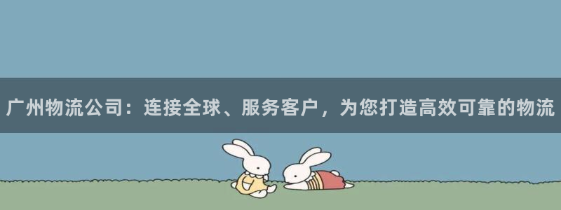 多多28合法吗：广州物流公司：连接全